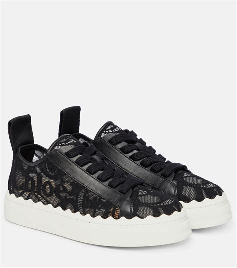 Lauren lace sneakers in black 